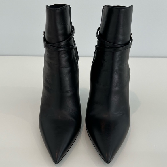 PRADA CALZATURE DONNA BLACK LEATHER BOOTS SIZE IT 37.5 / US 7.5 - Picture 12 of 17